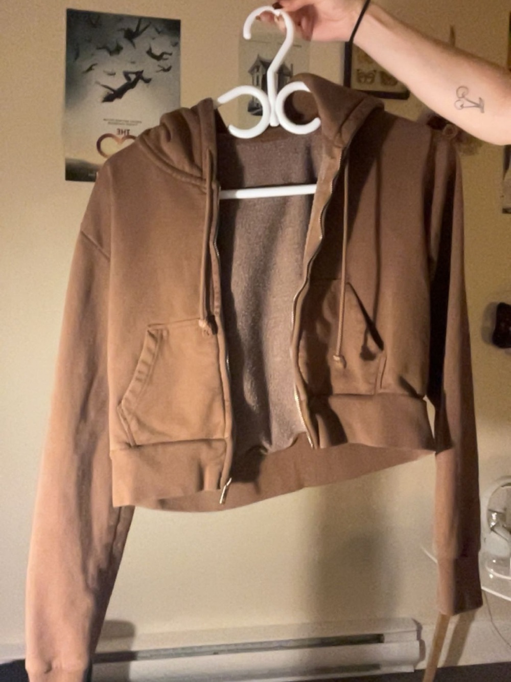 Brandy crystal hoodie zip up